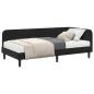 Preview: Eckbettgestell Schwarz 90 x 190 cm Samt