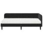 Preview: Eckbettgestell Schwarz 90 x 190 cm Samt