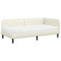 Preview: Eckbettgestell Creme 90 x 190 cm Samt
