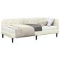 Preview: Eckbettgestell Creme 90 x 190 cm Samt