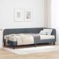 Preview: ARDEBO.de - Eckbettgestell Dunkelgrau 100 x 200 cm Samt