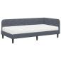 Preview: Eckbettgestell Dunkelgrau 100 x 200 cm Samt
