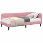 Preview: Eckbettgestell Rosa 100 x 200 cm Samt