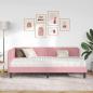 Preview: Eckbettgestell Rosa 100 x 200 cm Samt