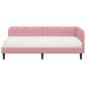 Preview: Eckbettgestell Rosa 100 x 200 cm Samt
