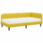 Preview: Eckbettgestell Gelb 100 x 200 cm Samt