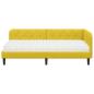 Preview: Eckbettgestell Gelb 100 x 200 cm Samt