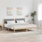 Preview: ARDEBO.de - Bettrahmen Hellgrau 200 x 200 cm Massives Kiefernholz