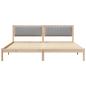 Preview: Bettrahmen Hellgrau 200 x 200 cm Massives Kiefernholz