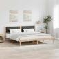 Preview: ARDEBO.de - Bettrahmen Dunkelgrau 200 x 200 cm Massives Kiefernholz
