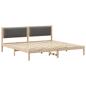 Preview: Bettrahmen Dunkelgrau 200 x 200 cm Massives Kiefernholz