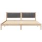 Preview: Bettrahmen Dunkelgrau 200 x 200 cm Massives Kiefernholz
