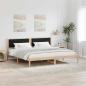 Preview: ARDEBO.de - Bettrahmen Schwarz 200 x 200 cm Massives Kiefernholz