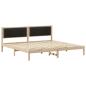 Preview: Bettrahmen Schwarz 200 x 200 cm Massives Kiefernholz