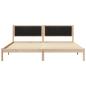Preview: Bettrahmen Schwarz 200 x 200 cm Massives Kiefernholz