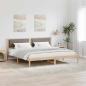 Preview: ARDEBO.de - Bettrahmen mit Kopfteil Taupe 200 x 200 cm Massives Kiefernholz