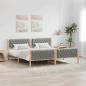 Preview: ARDEBO.de - Bettrahmen Hellgrau 200 x 200 cm Massives Kiefernholz