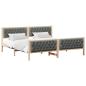 Preview: Bettrahmen Dunkelgrau 200 x 200 cm Massives Kiefernholz