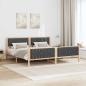 Preview: Bettrahmen Dunkelgrau 200 x 200 cm Massives Kiefernholz