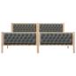 Preview: Bettrahmen Dunkelgrau 200 x 200 cm Massives Kiefernholz
