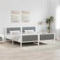 Preview: ARDEBO.de - Bettrahmen Hellgrau 200 x 200 cm Massives Kiefernholz