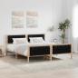Preview: ARDEBO.de - Bettrahmen Schwarz 180 x 200 cm Massives Kiefernholz