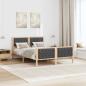 Preview: Bettrahmen Dunkelgrau 150 x 200 cm Massives Kiefernholz
