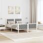 Preview: Bettrahmen Hellgrau 150 x 200 cm Massives Kiefernholz