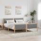 Preview: ARDEBO.de - Bettgestell Braun und Hellgrau 180 x 200 cm Massivholz Kiefer