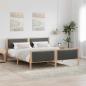 Preview: ARDEBO.de - Bettgestell Braun und Dunkelgrau 180 x 200 cm Massivholz Kiefer