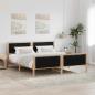 Preview: ARDEBO.de - Bettgestell Braun und Schwarz 180 x 200 cm Massivholz Kiefer