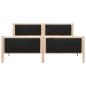 Preview: Bettgestell Braun und Schwarz 180 x 200 cm Massivholz Kiefer