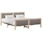 Preview: Bettgestell Braun und Taupe 180 x 200 cm Massivholz Kiefer