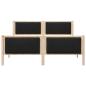 Preview: Bettgestell Braun und Schwarz 160 x 200 cm Massivholz Kiefer