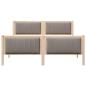 Preview: Bettgestell Braun und Taupe 160 x 200 cm Massivholz Kiefer