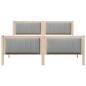 Preview: Bettgestell Braun und Hellgrau 150 x 200 cm Massivholz Kiefer