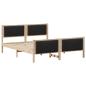 Preview: Bettgestell Braun und Schwarz 150 x 200 cm Massivholz Kiefer