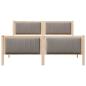 Preview: Bettgestell Braun und Taupe 150 x 200 cm Massivholz Kiefer