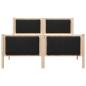 Preview: Bettgestell Braun und Schwarz 140 x 200 cm Massivholz Kiefer