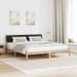 Preview: Bettgestell Braun und Schwarz 200 x 200 cm Massivholz Kiefer