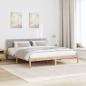 Preview: Bettgestell Braun und hellgrau 180 x 200 cm Massivholz Kiefer