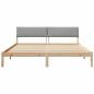 Preview: Bettgestell Braun und hellgrau 180 x 200 cm Massivholz Kiefer