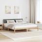Preview: Bettgestell Braun und Dunkelgrau 180 x 200 cm Massivholz Kiefer