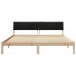 Preview: Bettgestell Braun und Schwarz 180 x 200 cm Massivholz Kiefer