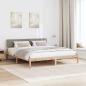 Preview: Bettgestell Braun und Taupe 180 x 200 cm Massivholz Kiefer