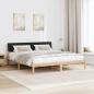 Preview: Bettgestell Braun und Schwarz 180 x 200 cm Massivholz Kiefer