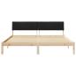 Preview: Bettgestell Braun und Schwarz 180 x 200 cm Massivholz Kiefer