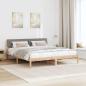 Preview: Bettgestell Braun und Taupe 180 x 200 cm Massivholz Kiefer
