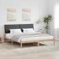 Preview: ARDEBO.de - Bettgestell Braun und Dunkelgrau 200 x 200 cm Massivholz Kiefer
