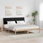 Preview: ARDEBO.de - Bettgestell Braun und Schwarz 200 x 200 cm Massivholz Kiefer